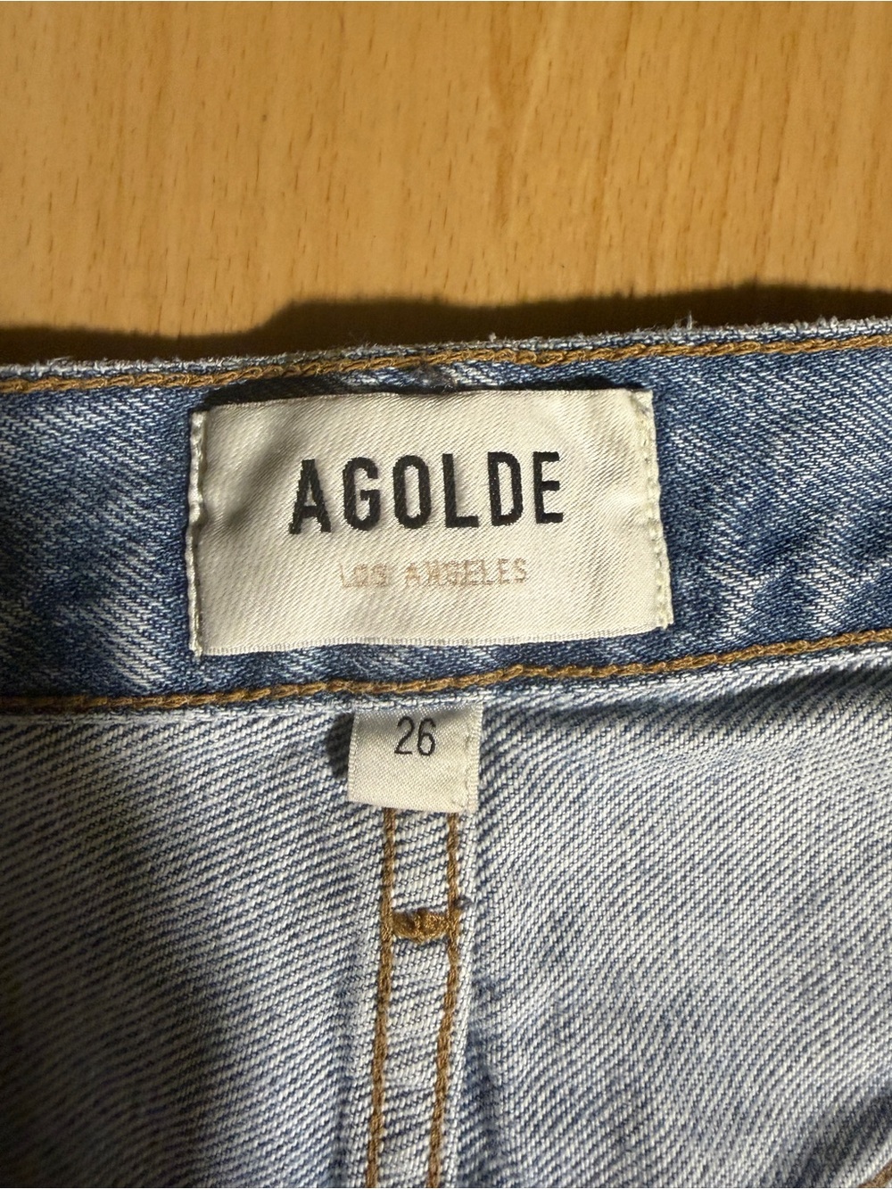 Anthropologie Agolde Low Curve Jean in Force Mid Wash 26 Bowed Barrel Leg - Picture 9 of 15